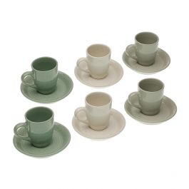 Juego De Tazas De Café Versa Porcelana (6 Piezas) (5,8 X 6 X 5,8 Cm) (5,7 X  5,5 X 5,7 Cm) con Ofertas en Carrefour