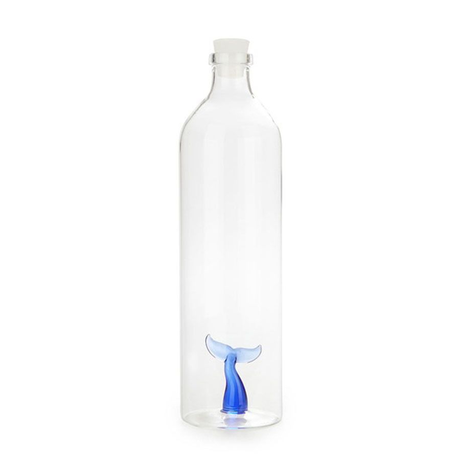 Botella vidrio 1,2 l azul Atlantis Tail Balvi