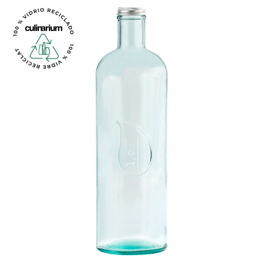 Botella con tapón vidrio reciclado 1,6 l Culinarium, botellas cristal 1 5  litros 